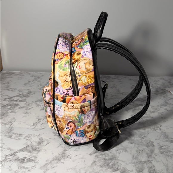 Stylish Taylor Swift Multicolor Mini Backpack Purse - Picture 3 of 12